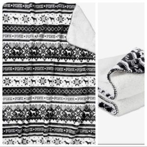 💥1 left 🚫 offers Vs pink Sherpa blanket
